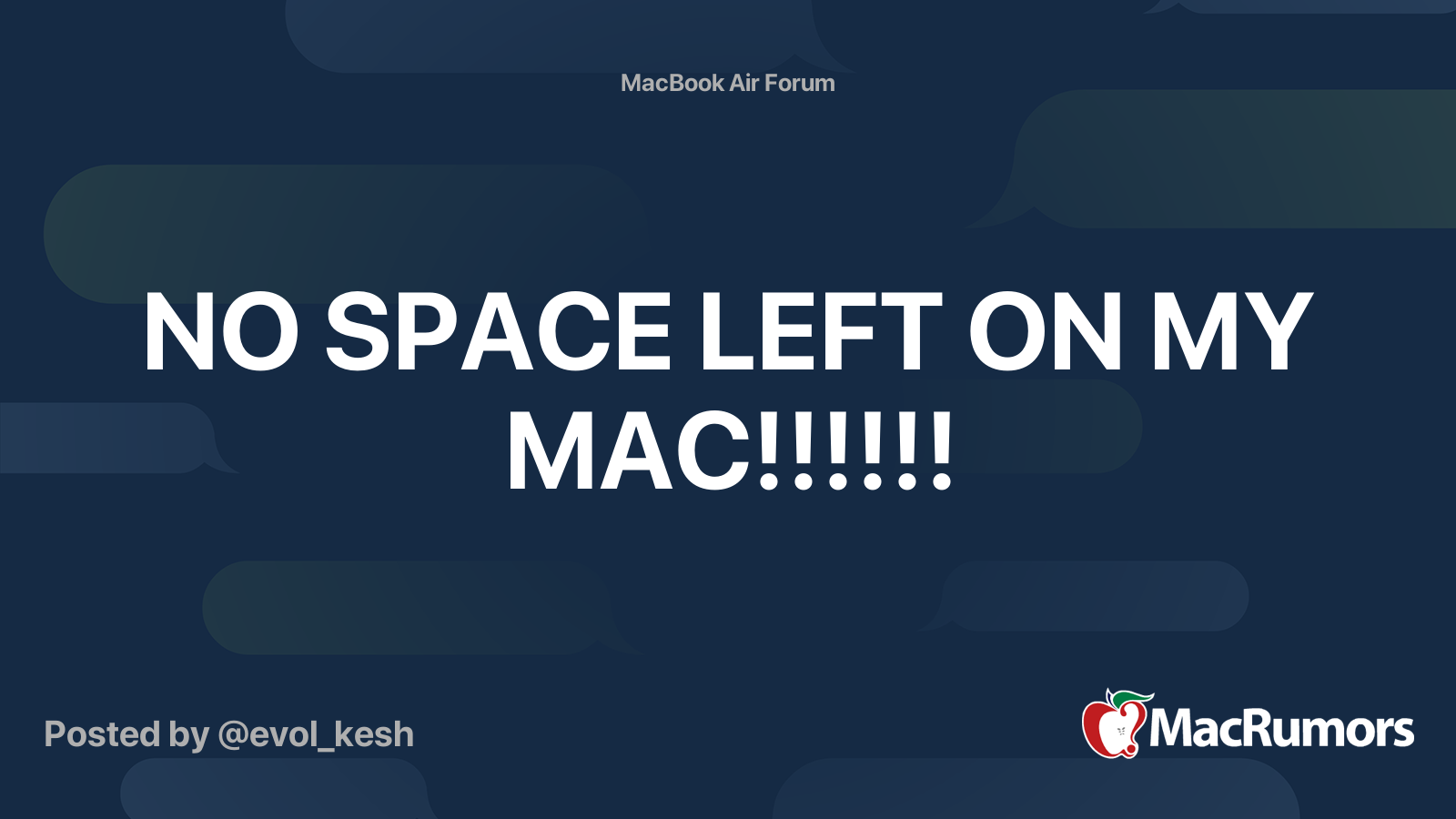 Free up space on mac
