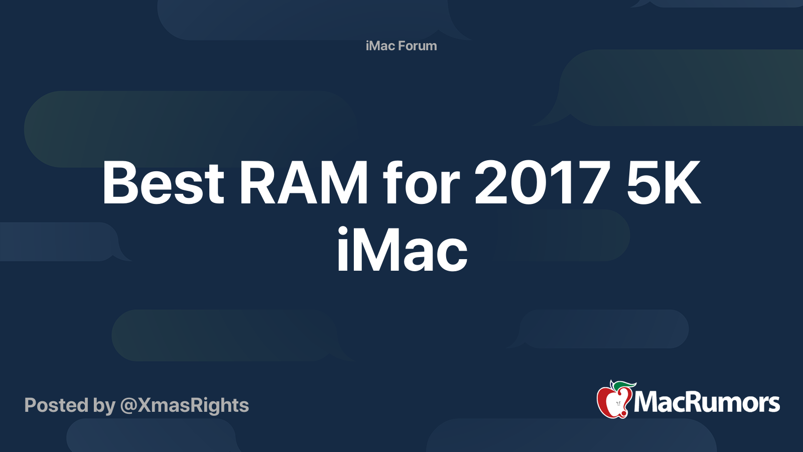 Best for 2017 5K iMac | MacRumors Forums