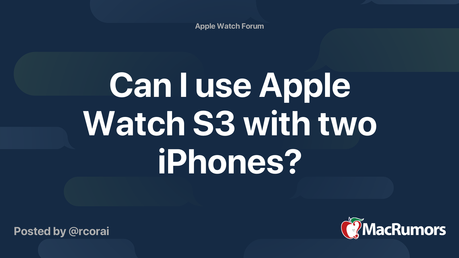 use apple watch with two iphones