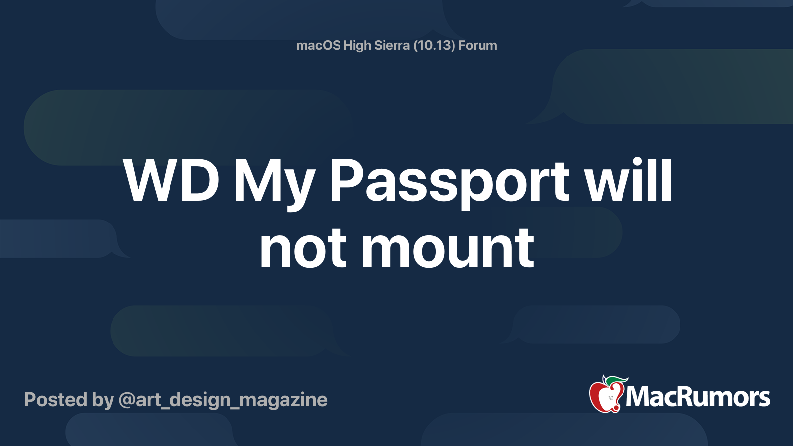 Wd external hard drive not mounting mac computers