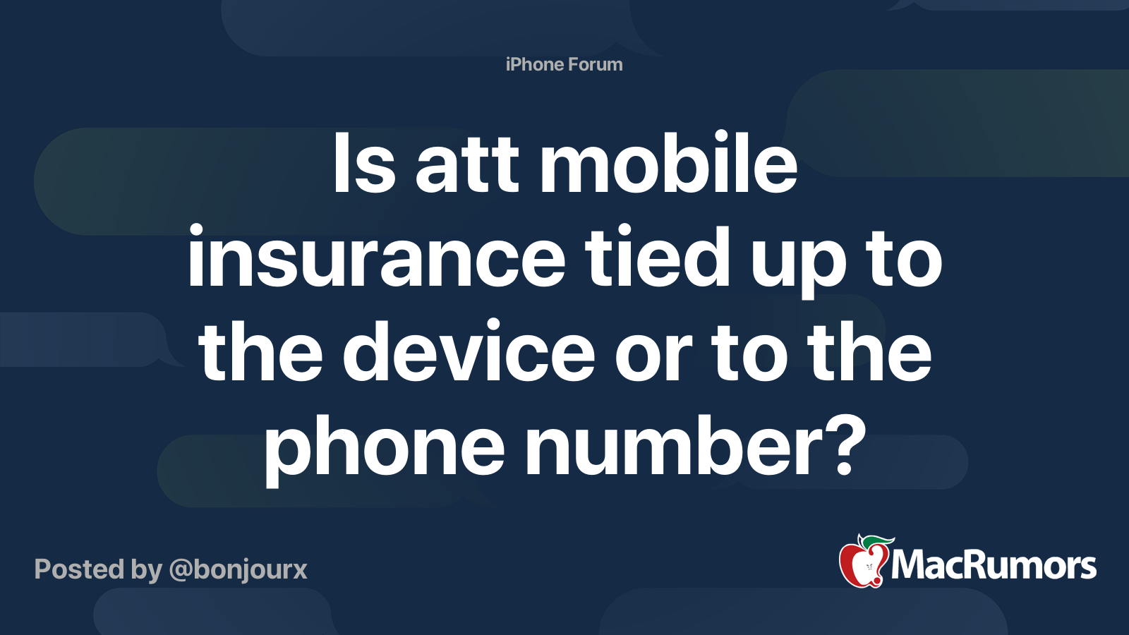 Is att mobile insurance tied up to the device or to the phone number