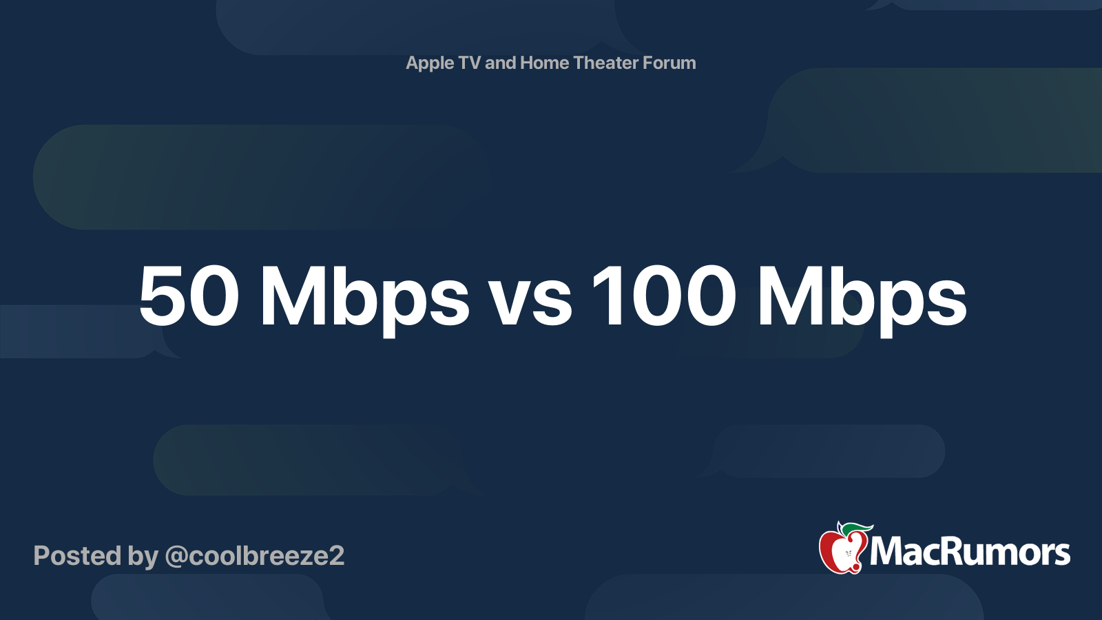 Devo obter 50 Mbps vs 100Mbps?