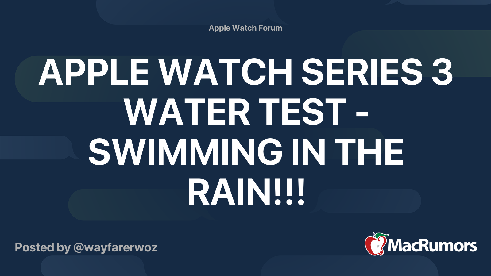 Apple watch 3 water test new arrivals