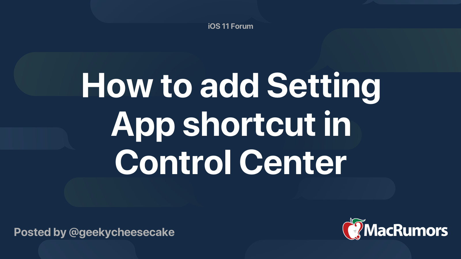 How to add a Now Playing shortcut to Control Center
