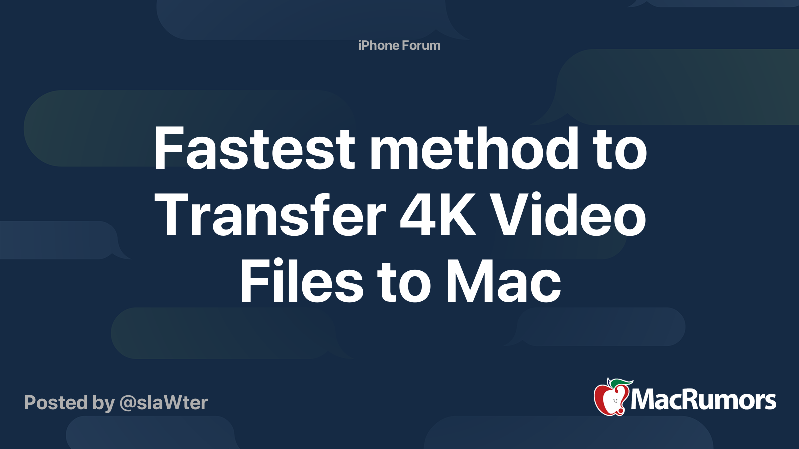 Transfer 4K Video from iPhone to Mac Fast