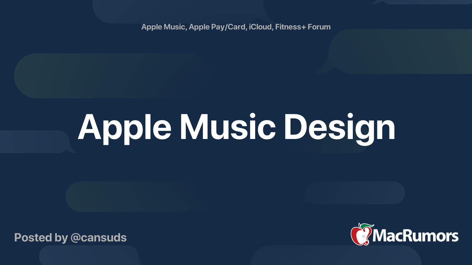 Apple Music Design | MacRumors Forums