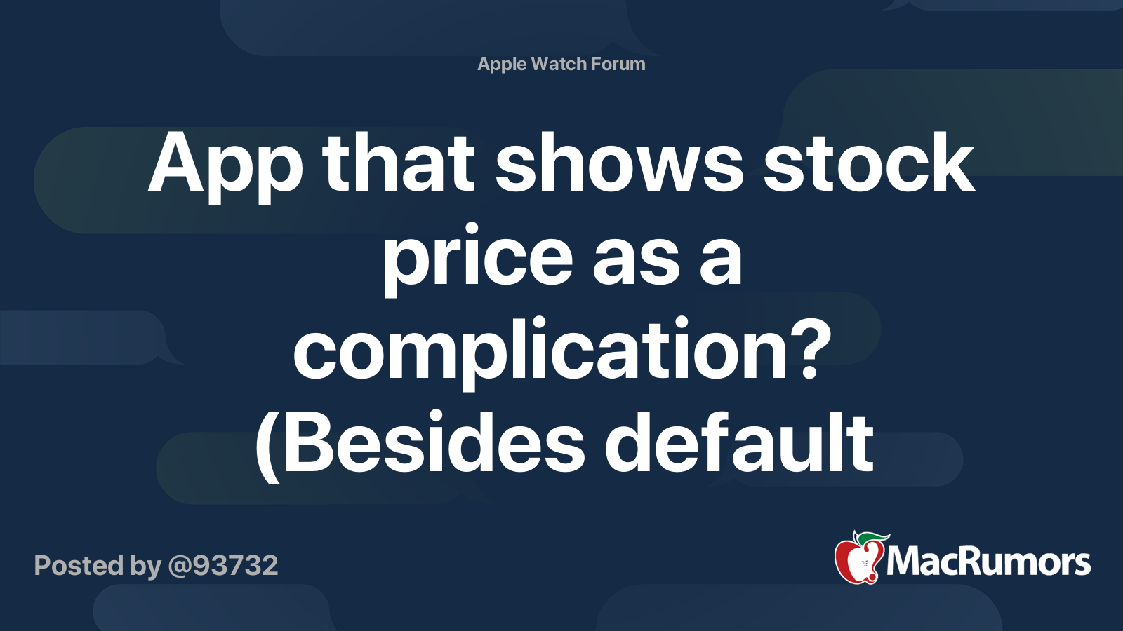 App that shows stock price as a complication? (Besides default Stock