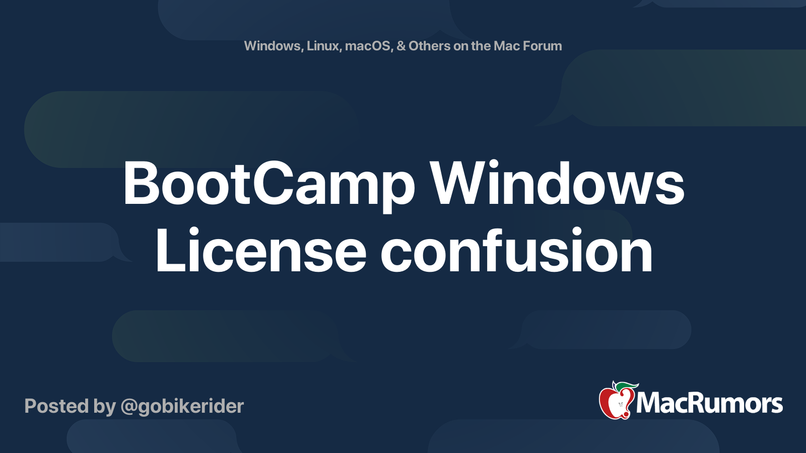 Do you need a license for bootcamp?