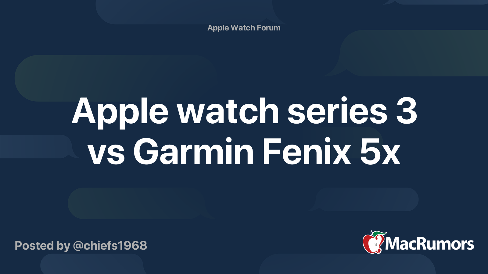 apple watch 3 vs fenix 5