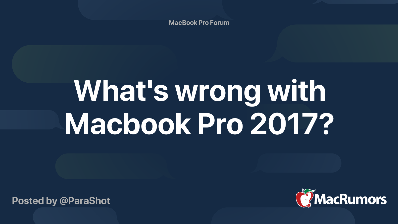 What S Wrong With Macbook Pro 17 Macrumors Forums