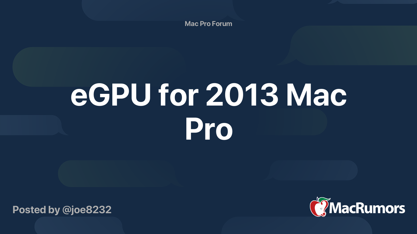 Mac pro store 2013 egpu