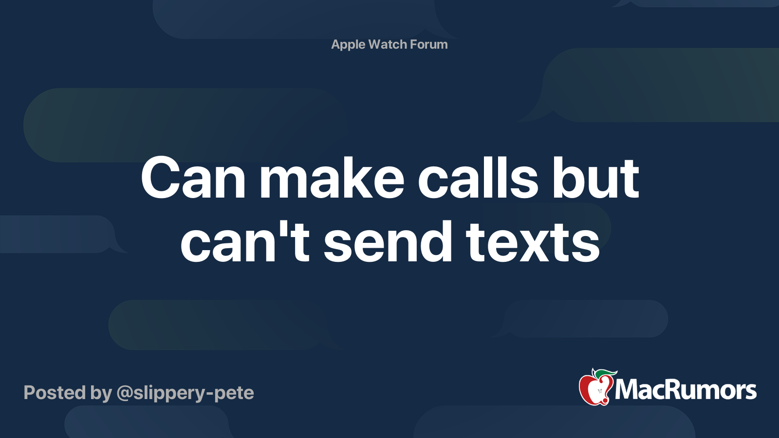 Can make calls but can't send texts | MacRumors Forums