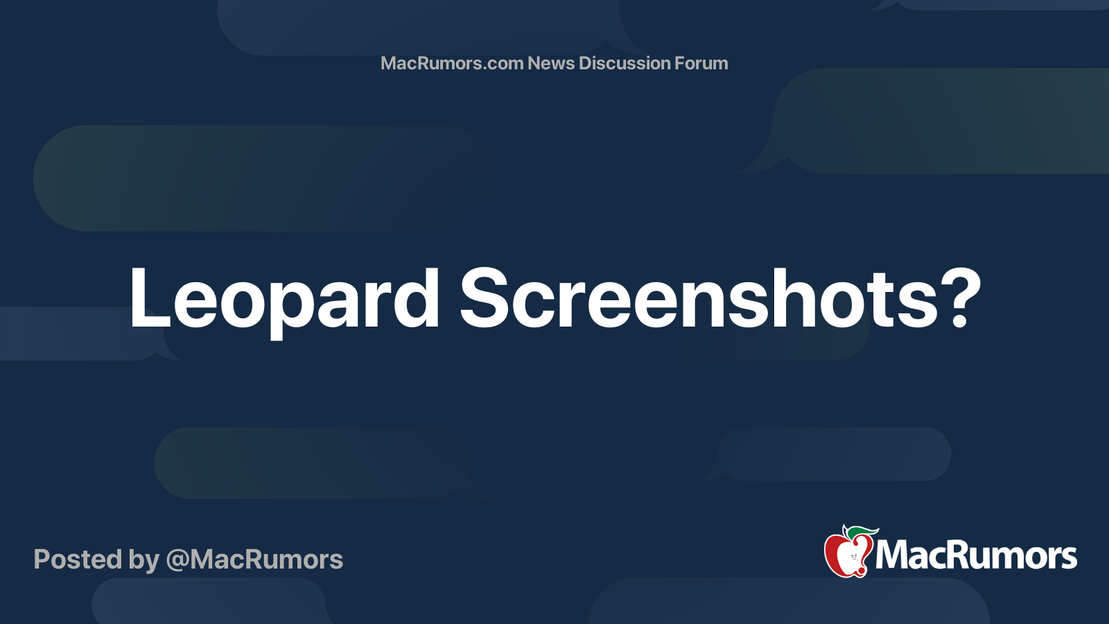 Leopard Screenshots? | MacRumors Forums
