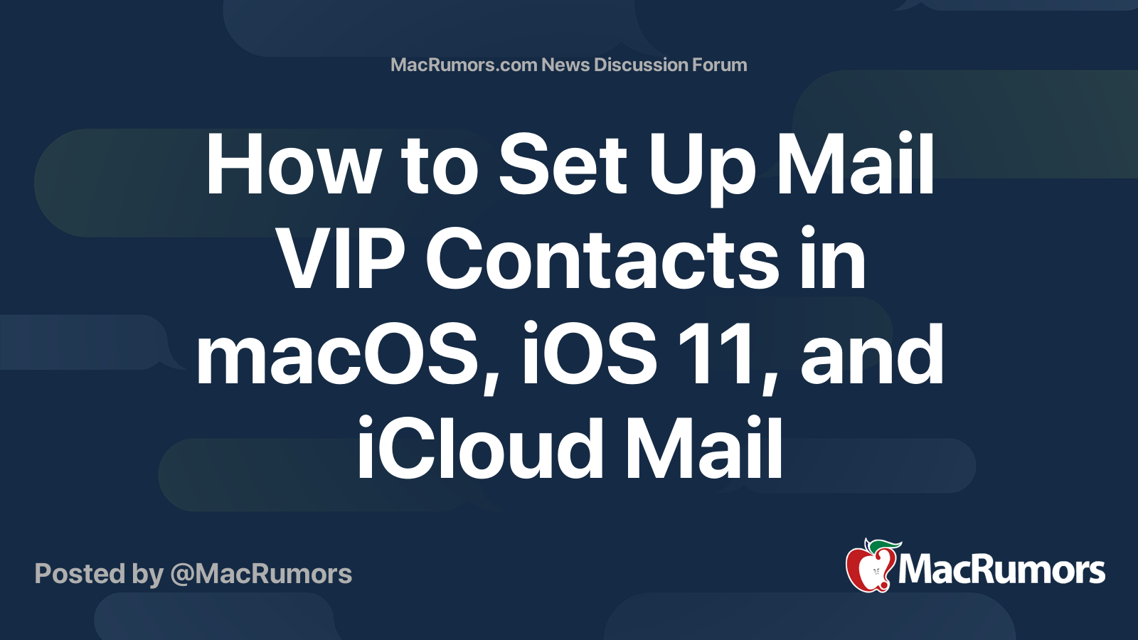 How to Set Up Mail VIP Contacts in macOS, iOS 11, and iCloud Mail ...
