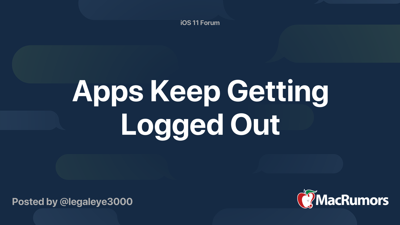 apps-keep-getting-logged-out-macrumors-forums