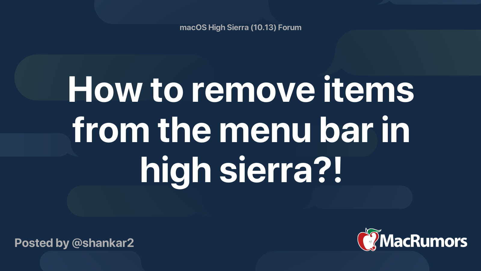 how-to-remove-items-from-the-menu-bar-in-high-sierra-macrumors-forums