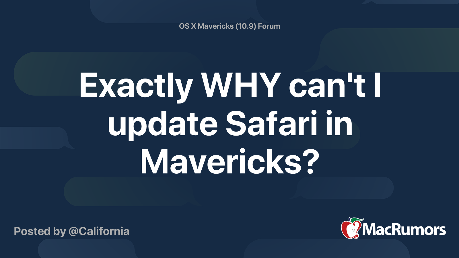 Safari mavericks updates