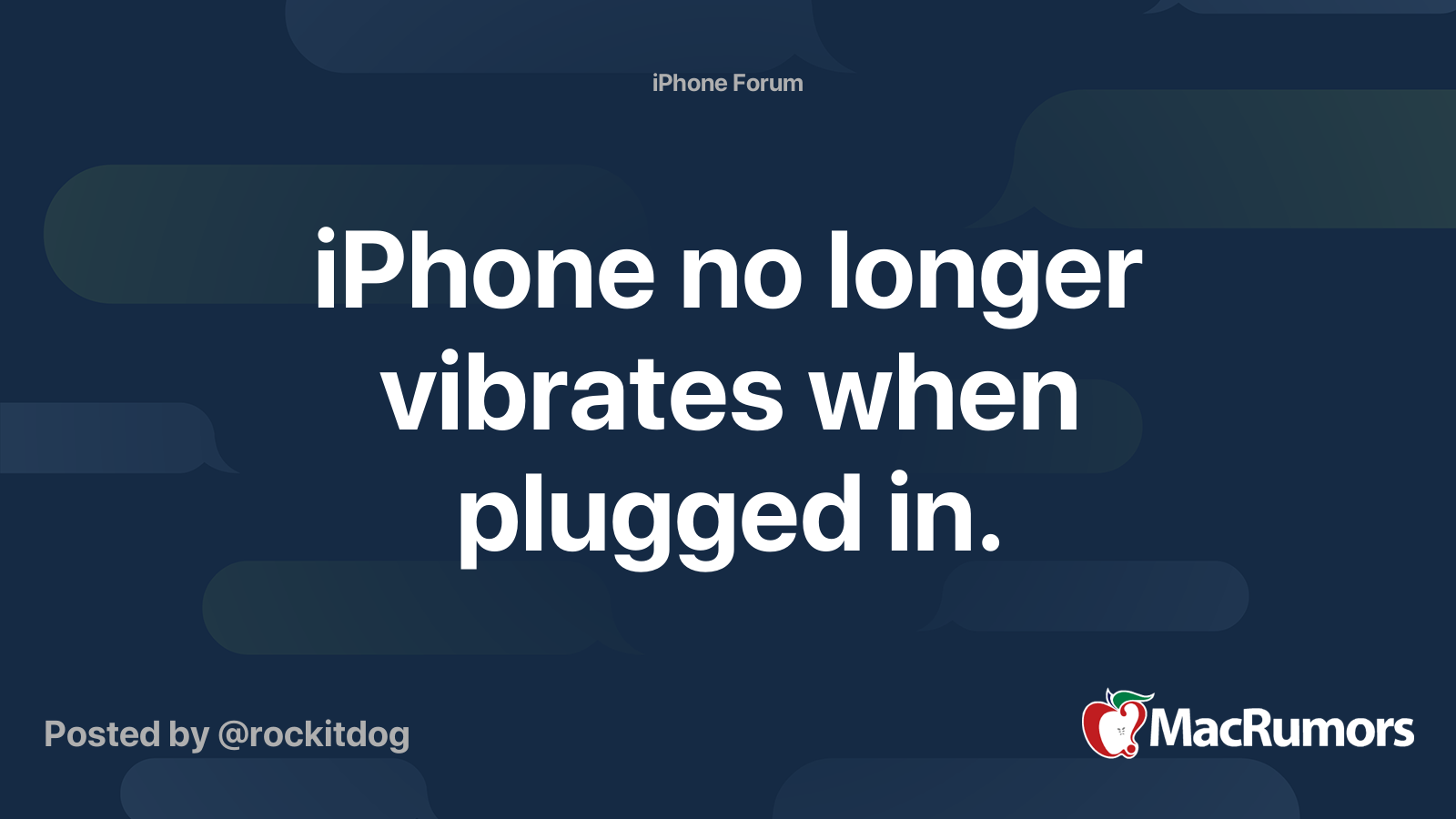 iphone doesn't vibrate when plugged in iPhone no longer vibrates when plugged in