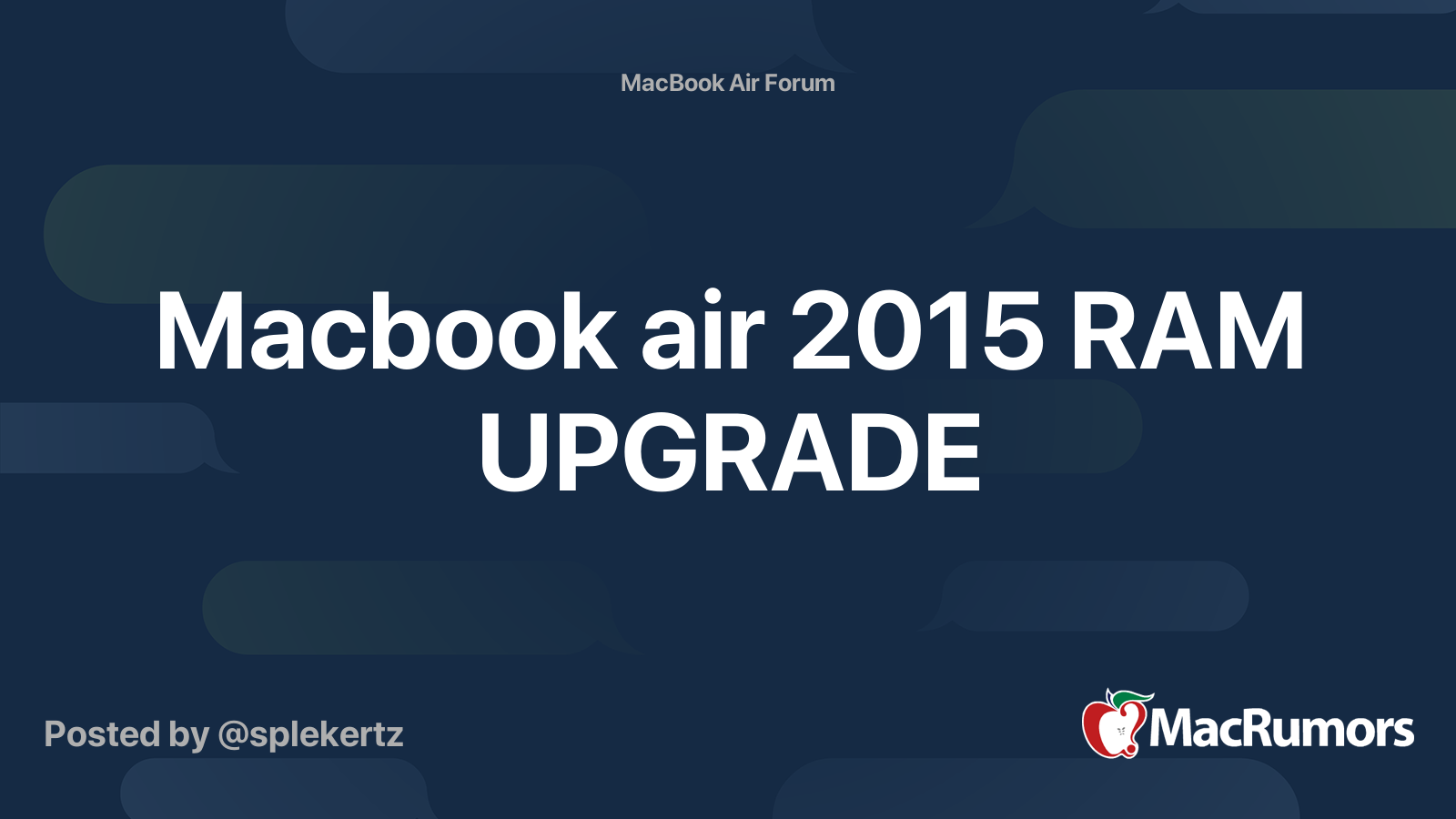 Macbook air 2015 on sale ram