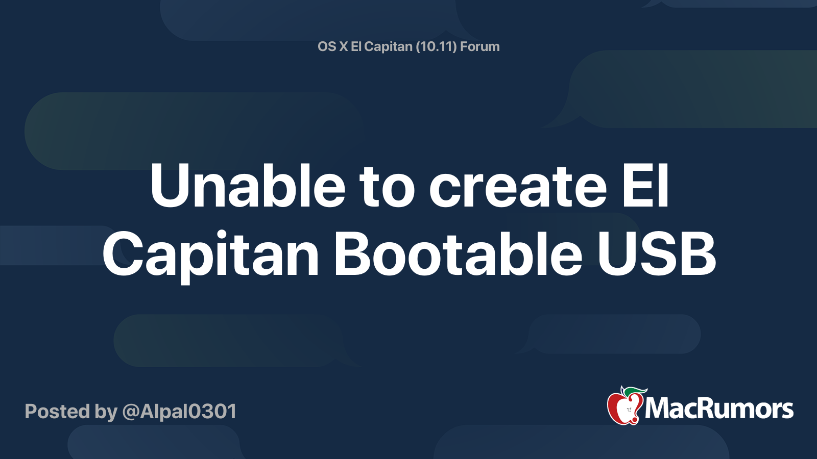 Make Bootable El Capitan Usb