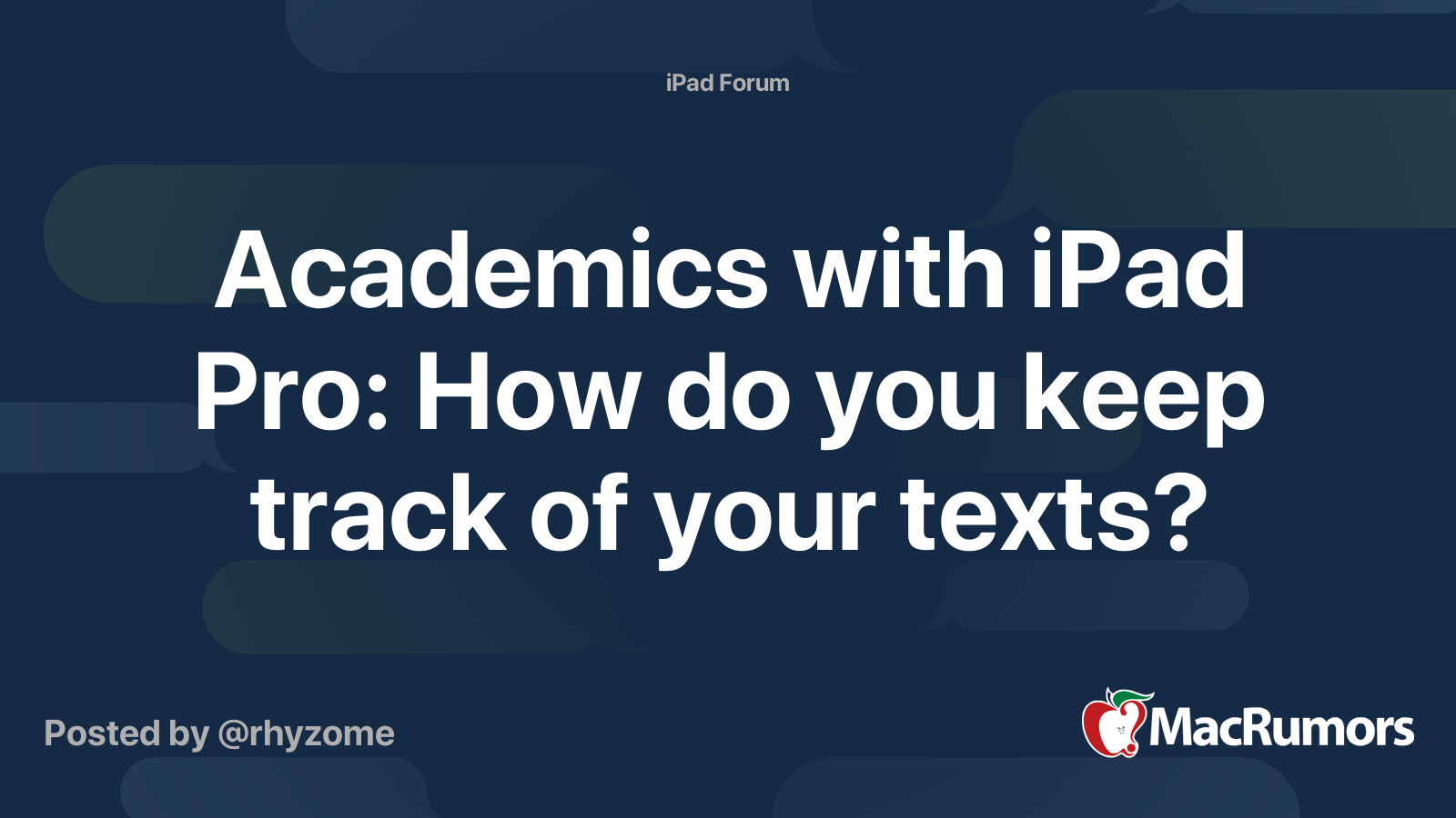 Academics with iPad Pro: How do you keep track of your texts