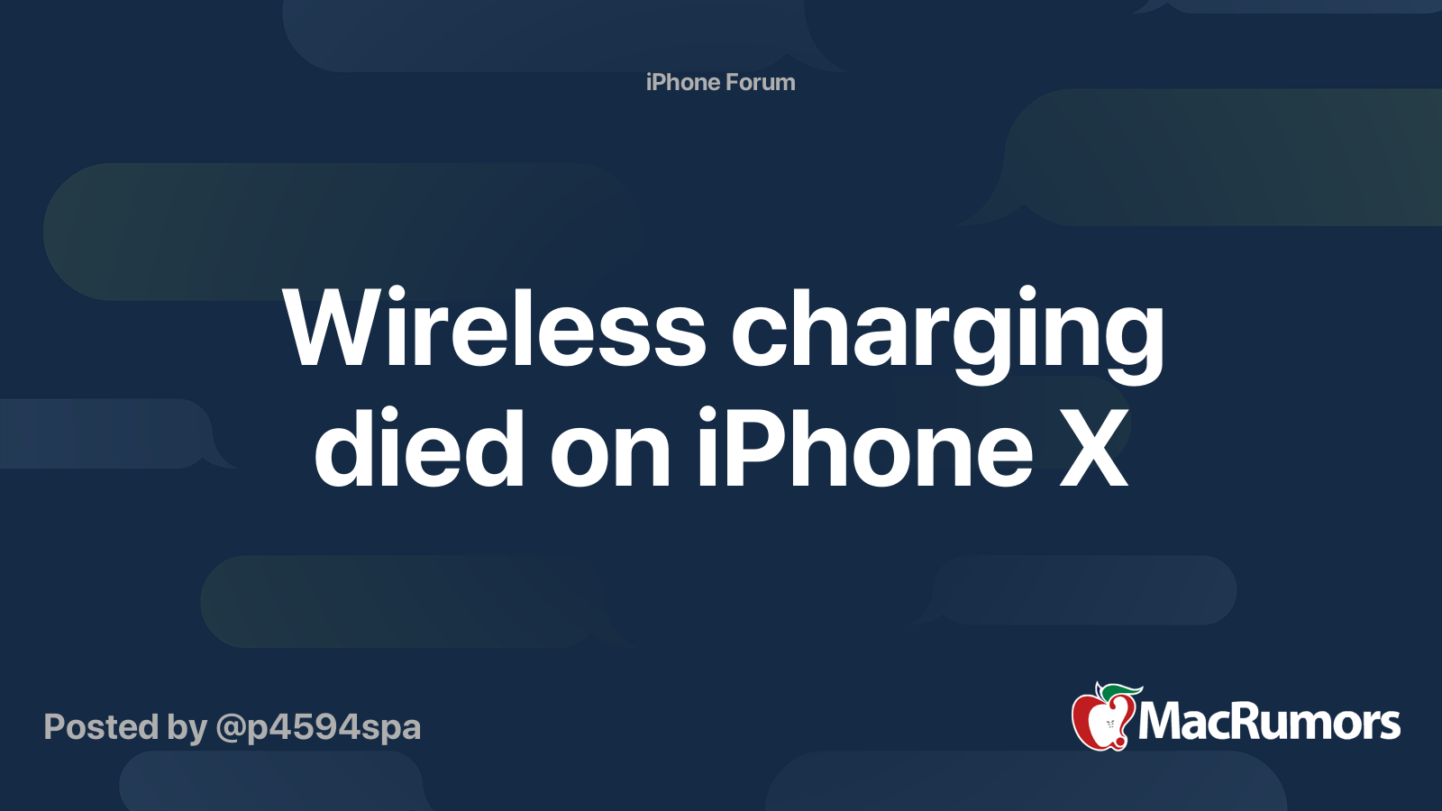 Wireless Charging Died On IPhone X MacRumors Forums