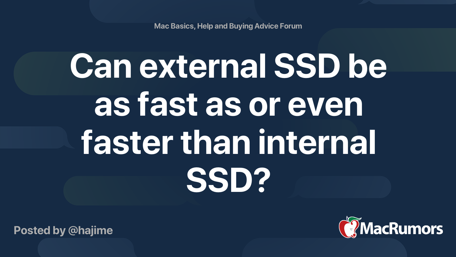 Can external SSD be as fast as or even faster than internal SSD