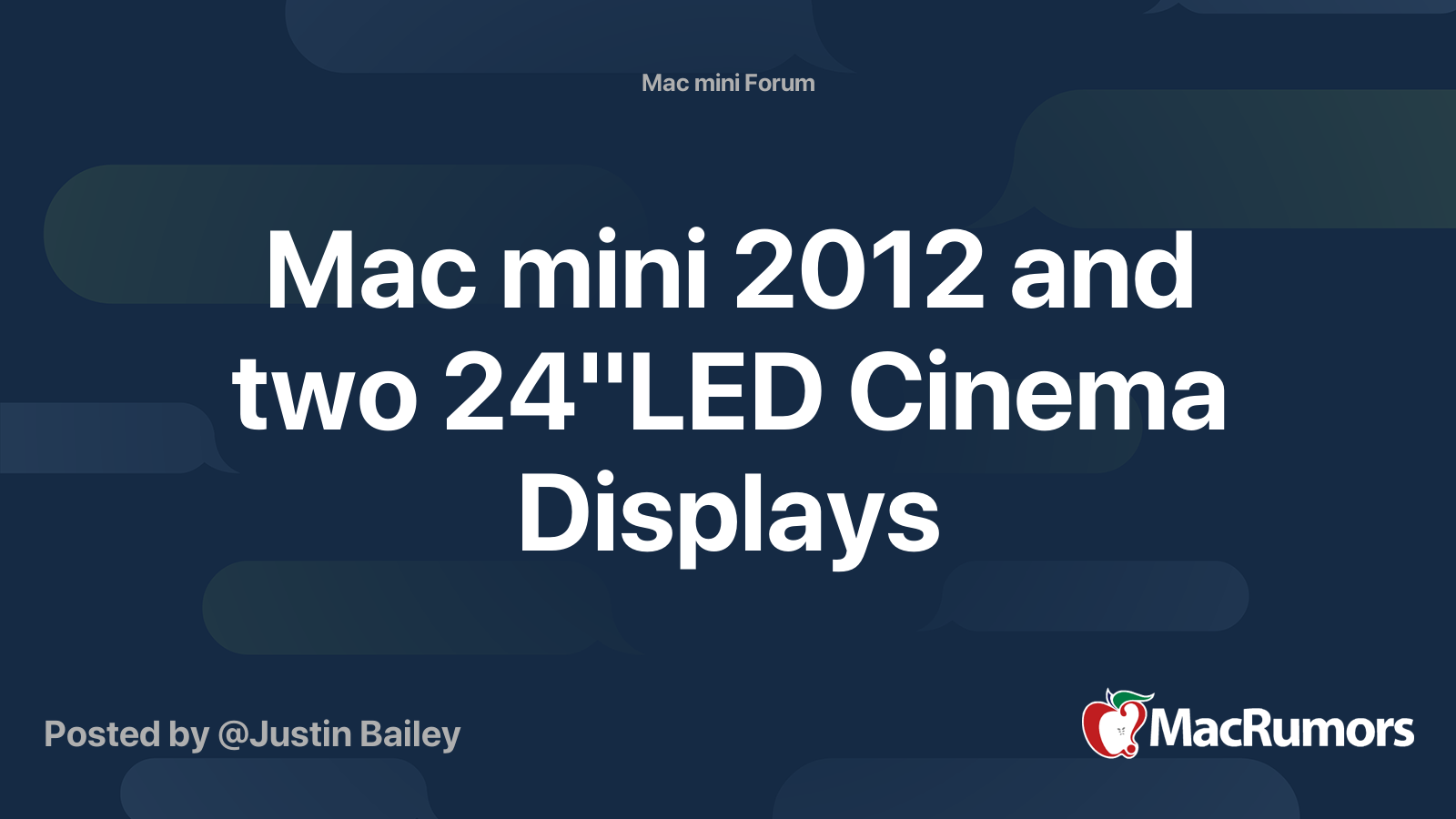 Mac mini 2012 and two 24