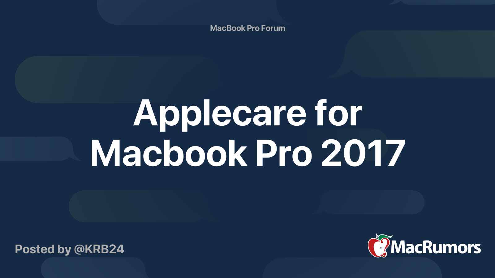 applecare macbook pro 2017