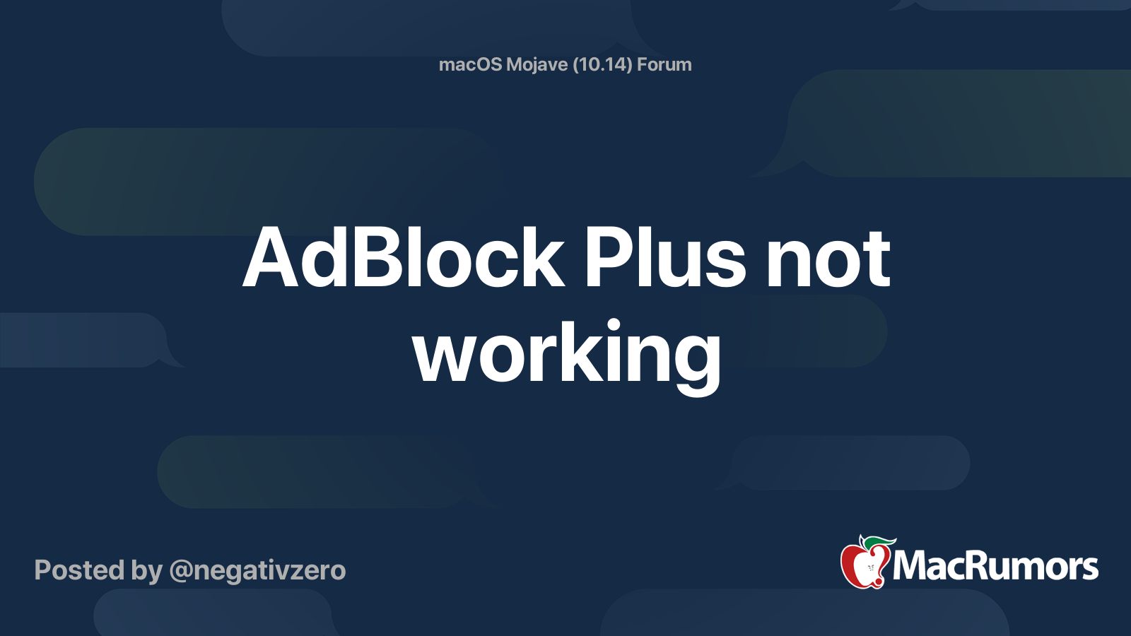 Adblock plus not working macrumors forums