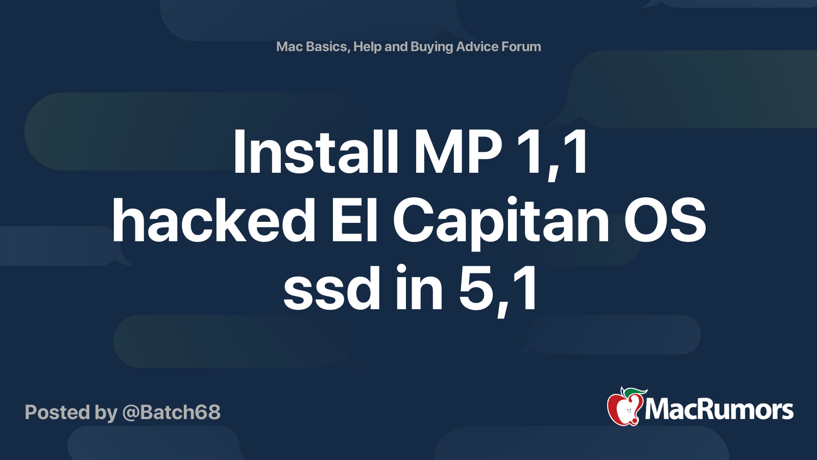 Make el capitan install usb