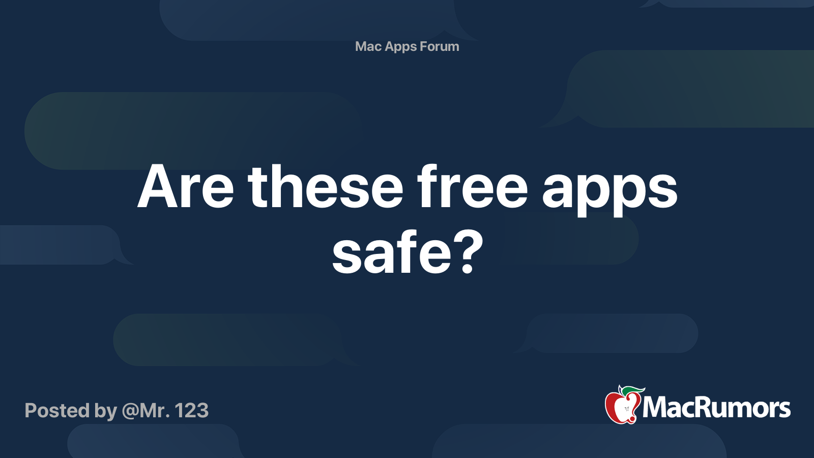 Are these free apps safe? MacRumors Forums