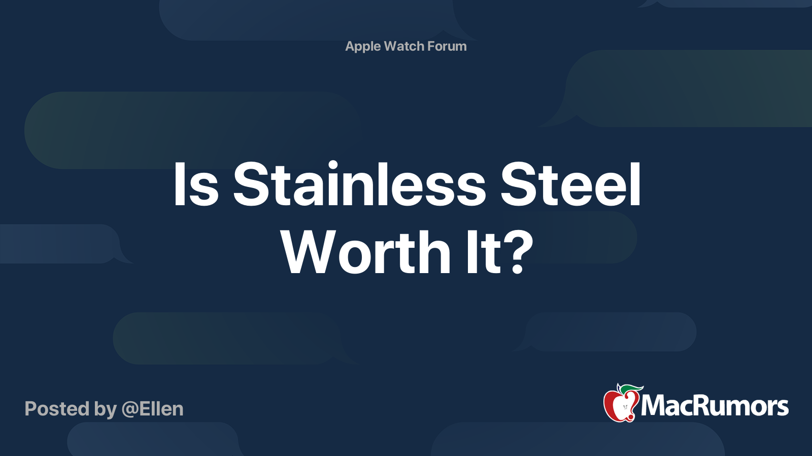 Is Stainless Steel Worth It? MacRumors Forums