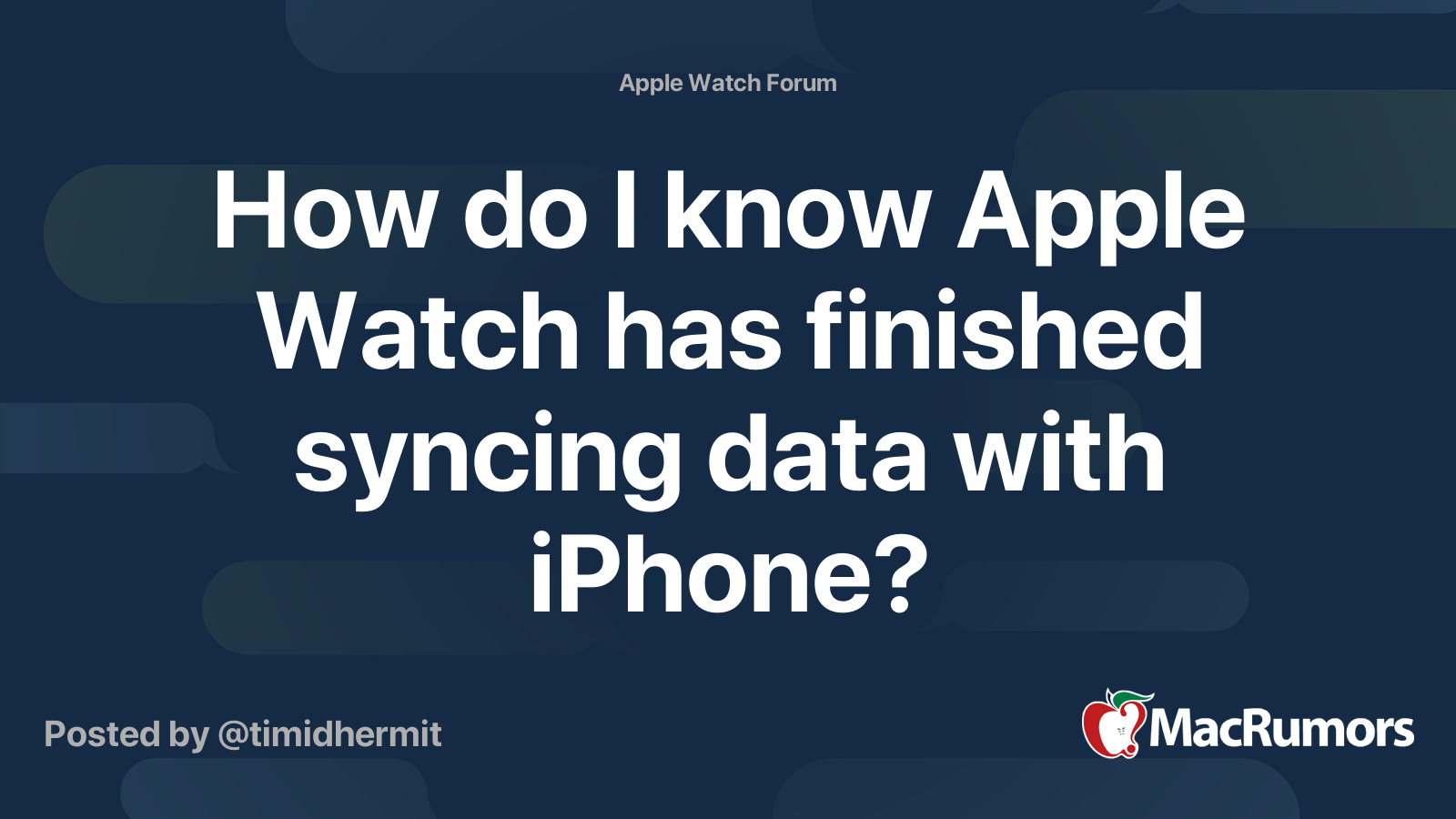 How do I know Apple Watch has finished syncing data with iPhone