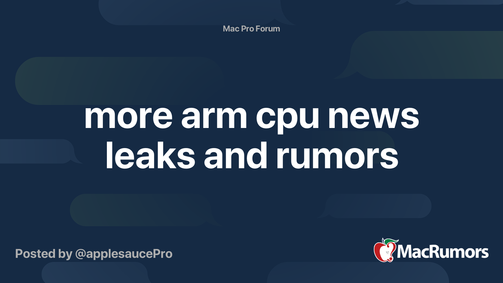 more arm cpu news leaks and rumors MacRumors Forums
