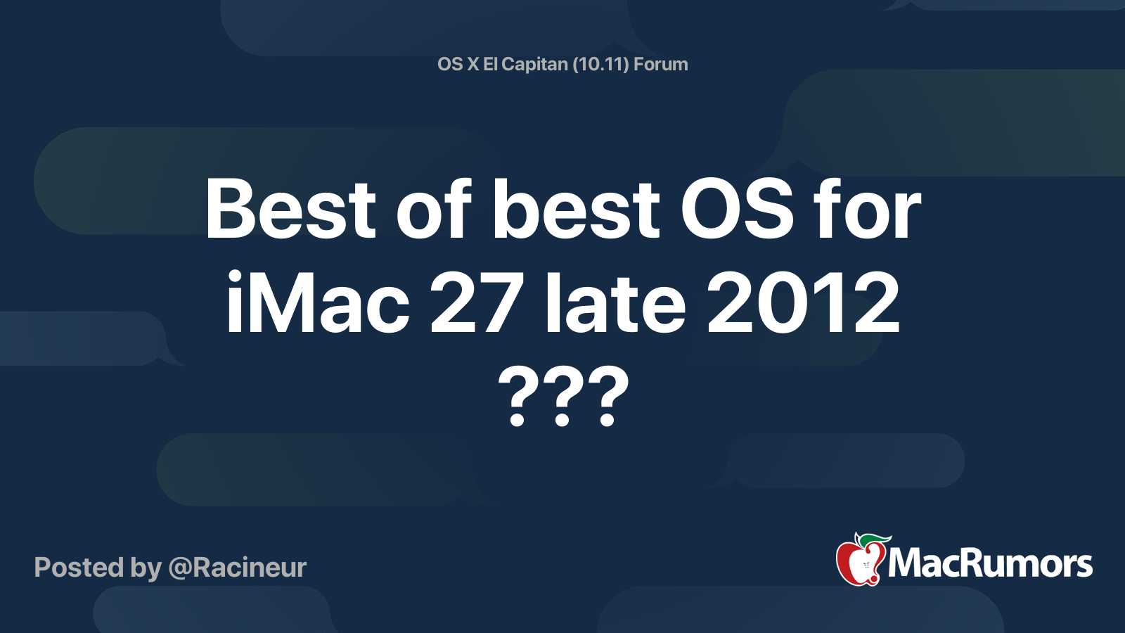 What is the latest os for imac mid 2011