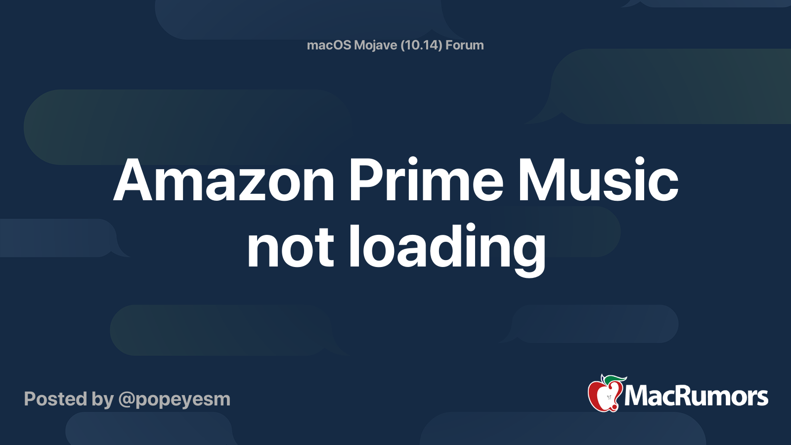 Amazon Prime Music not loading MacRumors Forums