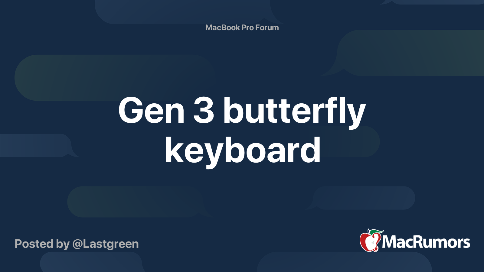 Gen 3 Butterfly Keyboard Macrumors Forums 