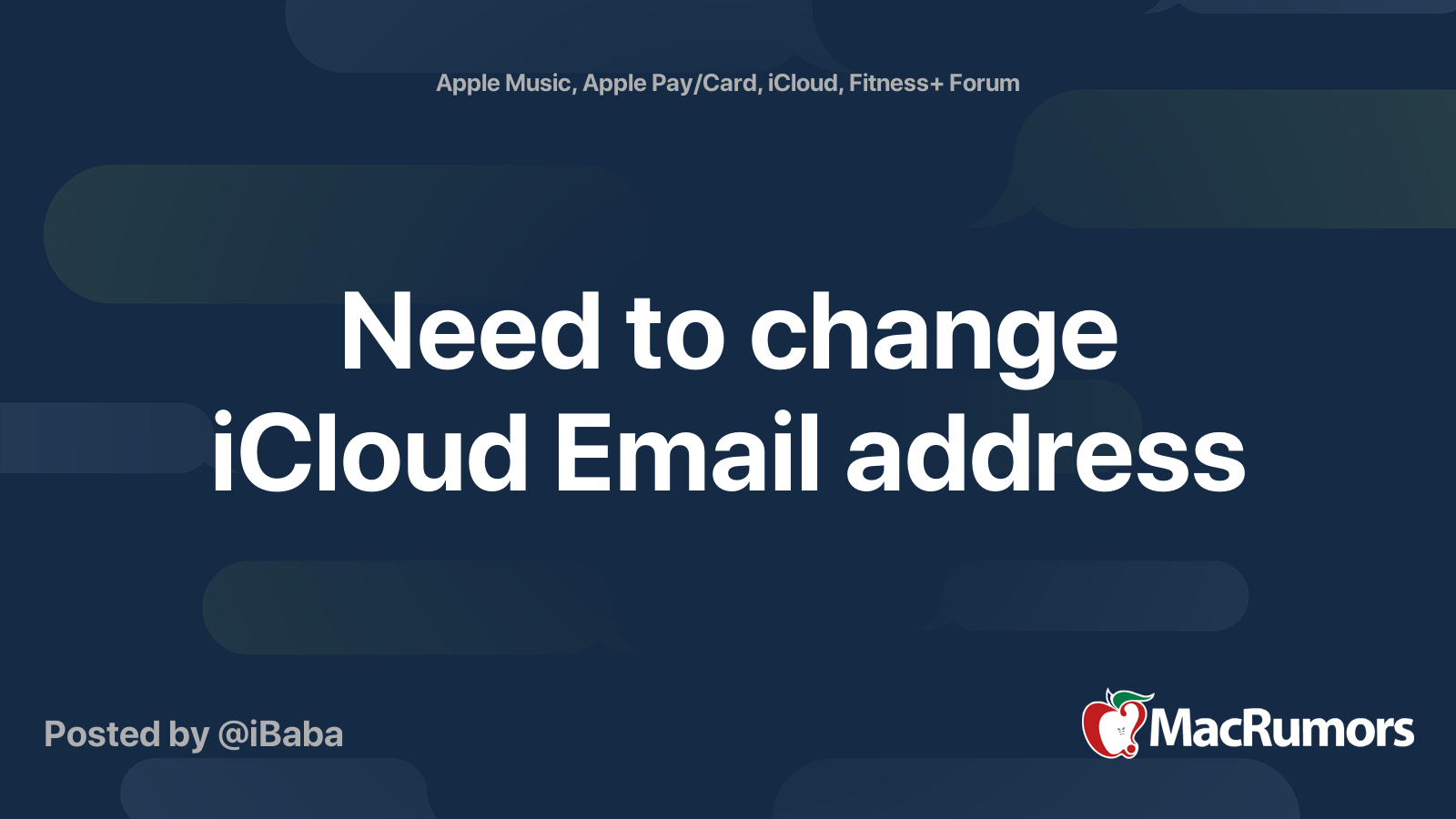 why would i need an icloud email address