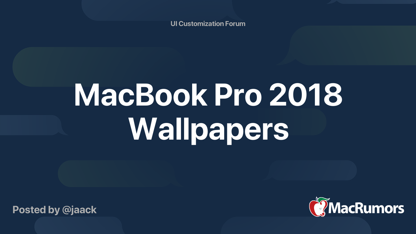 MacBook Pro 2018 Wallpapers | MacRumors Forums