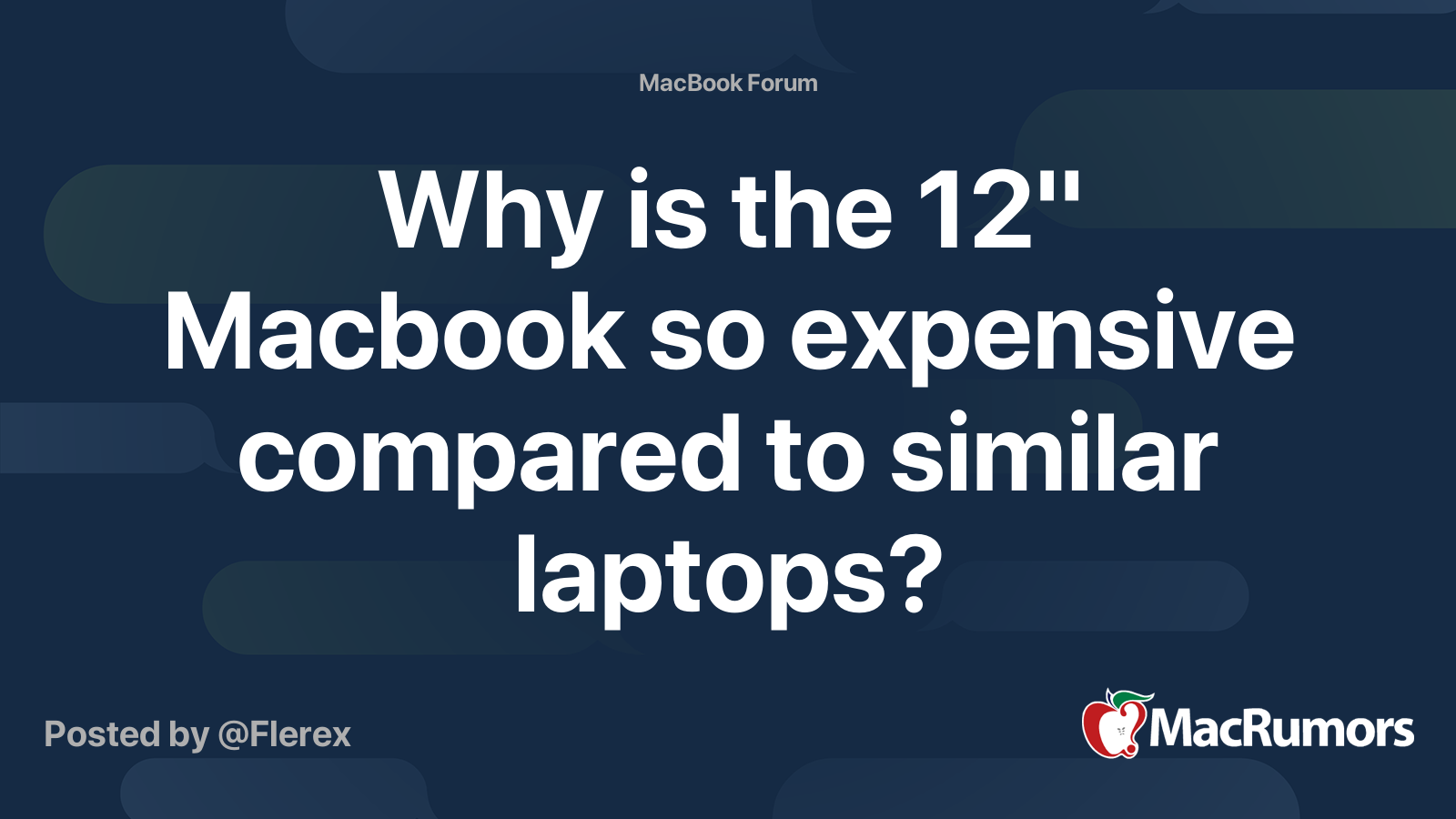 Why is the 12" Macbook so expensive compared to similar laptops