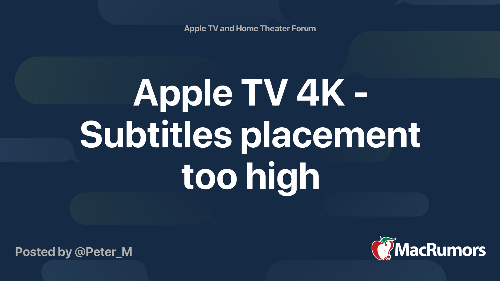 Apple TV 4K - placement too high MacRumors