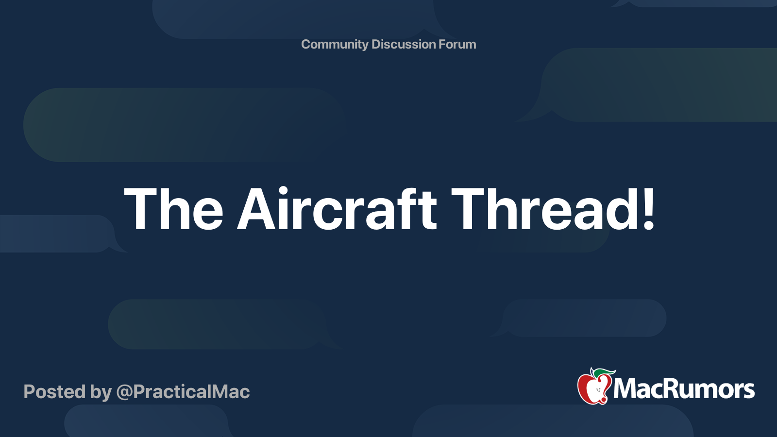The Aircraft Thread! | MacRumors Forums