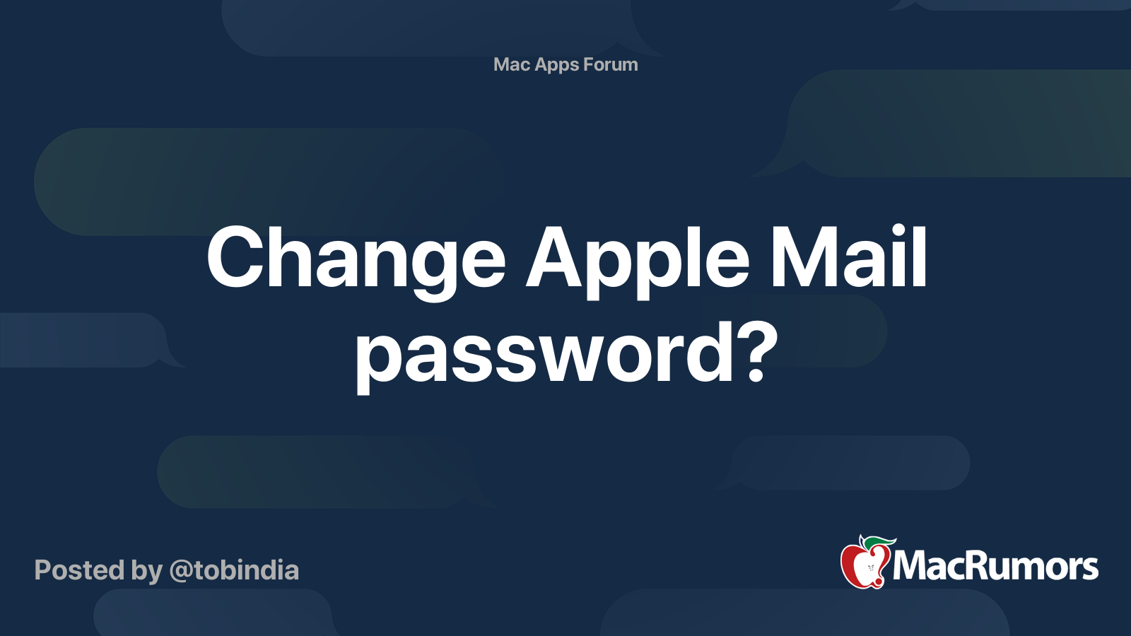 how to change apple mail password on mac