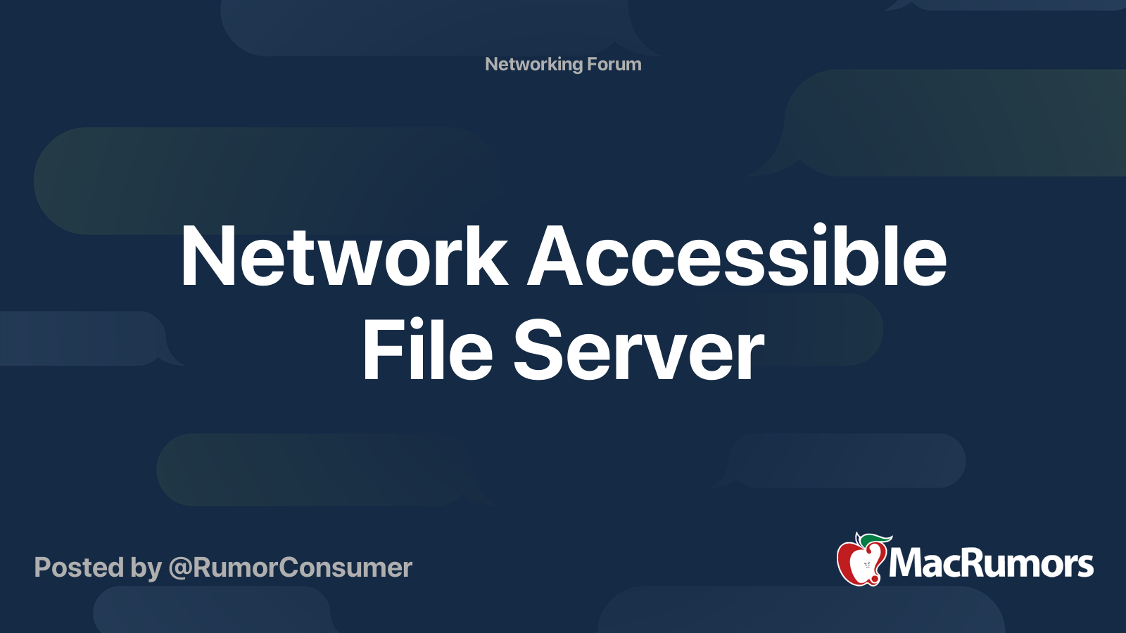 Network Accessible File Server | MacRumors Forums