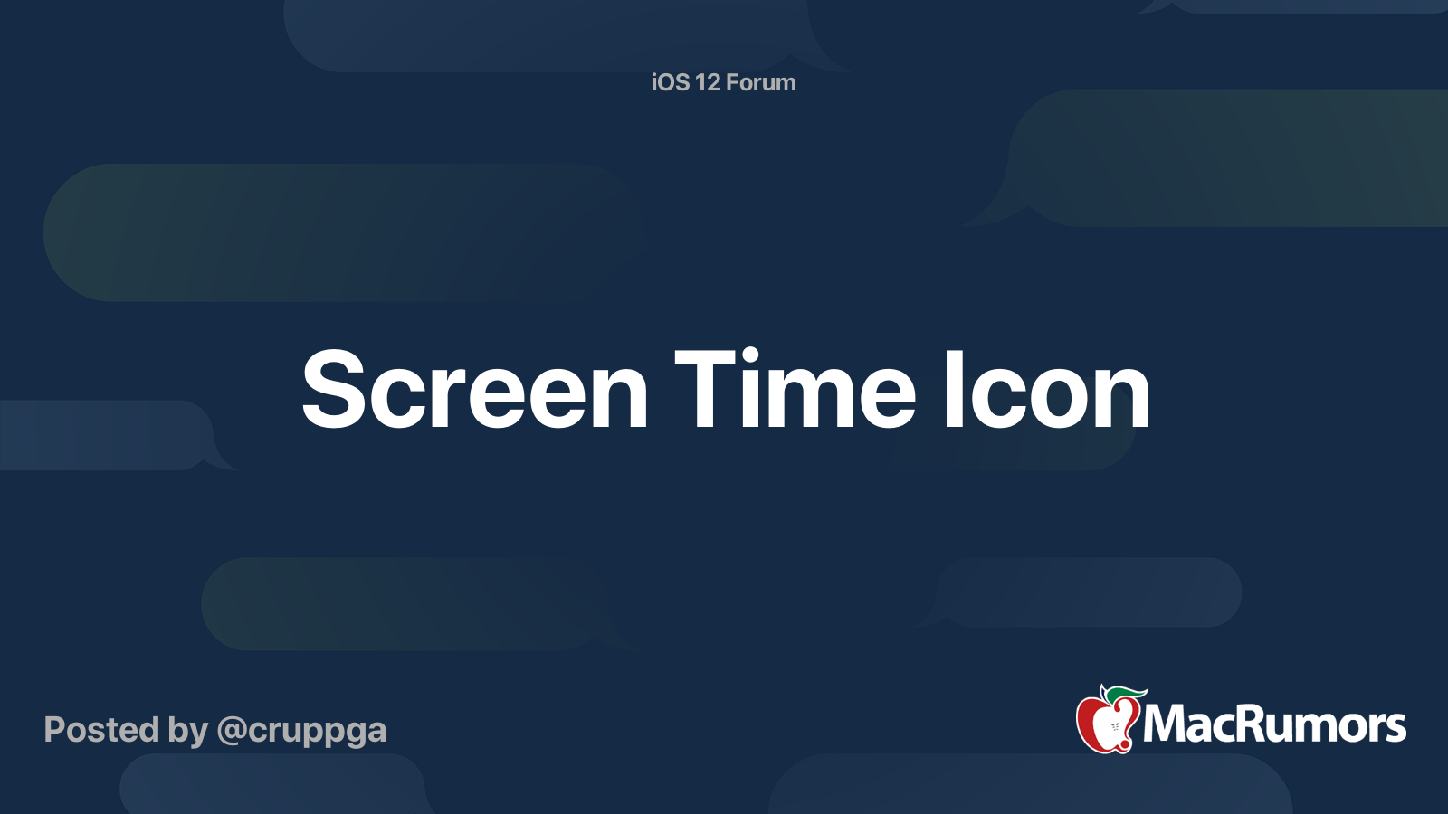 Screen Time Icon | MacRumors Forums
