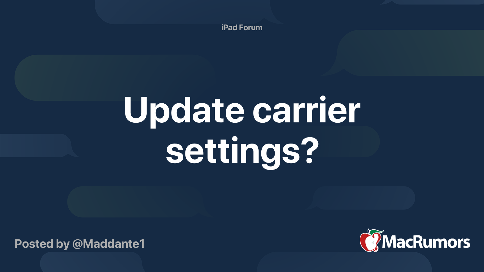 new carrier settings installed что это