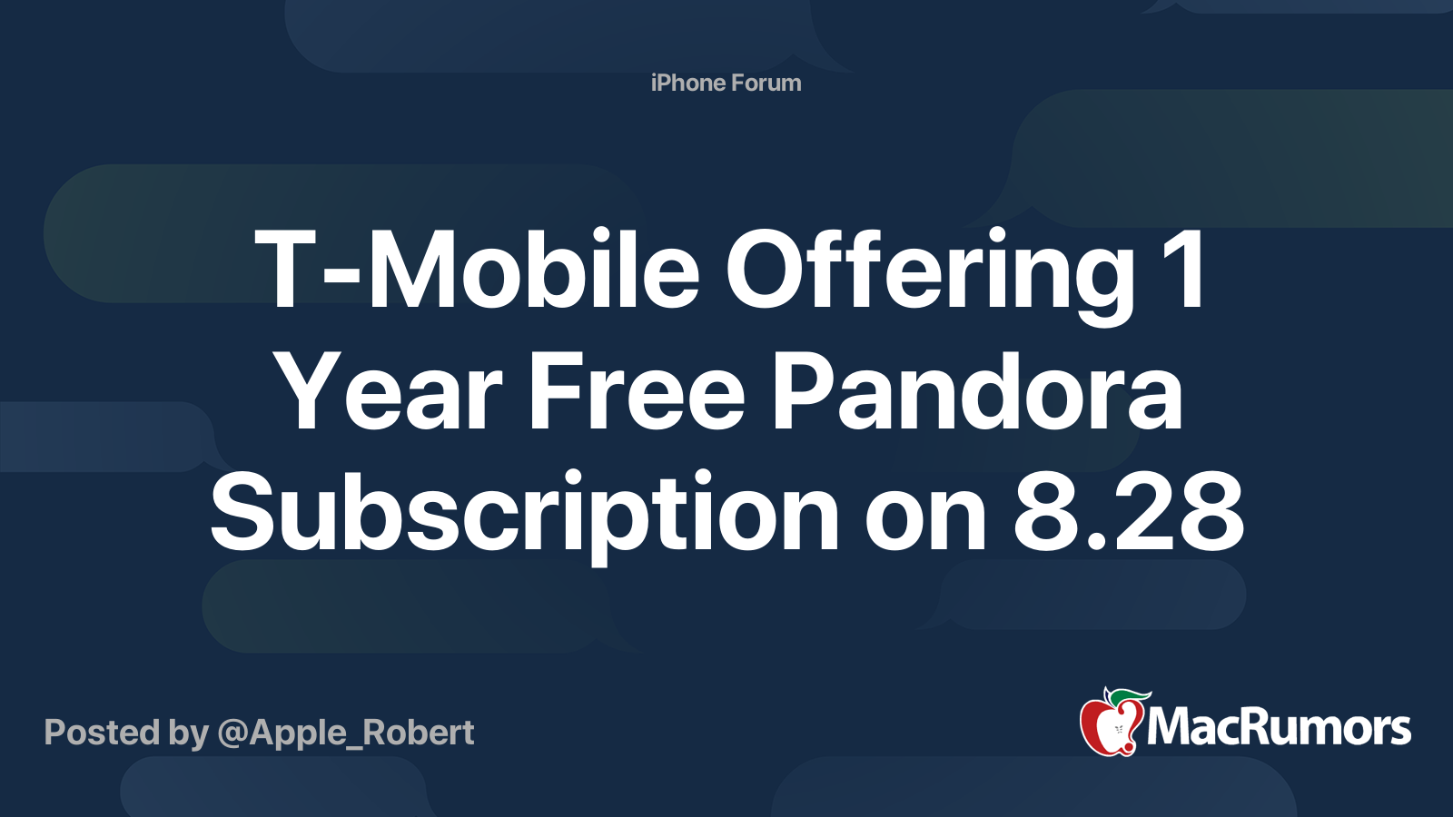 TMobile Offering 1 Year Free Pandora Subscription on 8.28 MacRumors