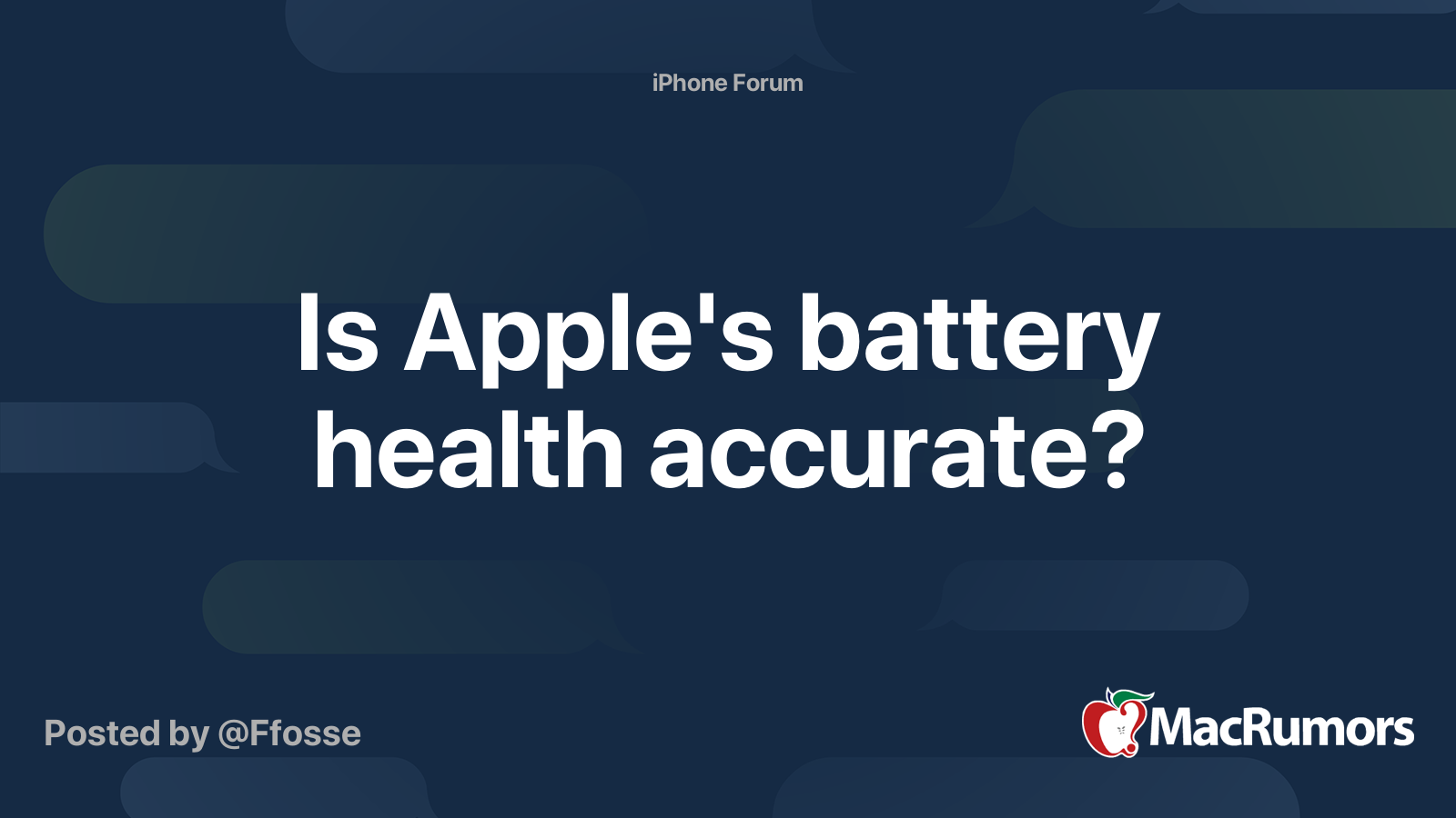 Is Apple S Battery Health Accurate Macrumors Forums