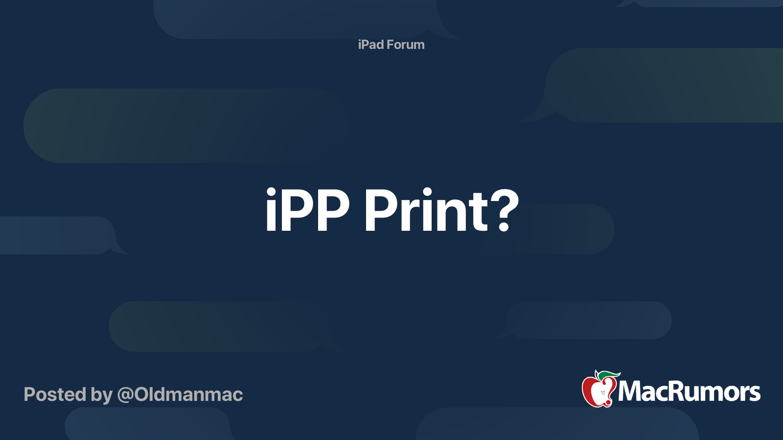 Ipp print macrumors forums